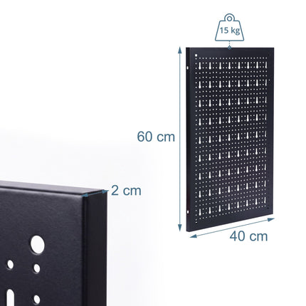 Steel Wall-Mounted Pegboard Tool Organizer Set