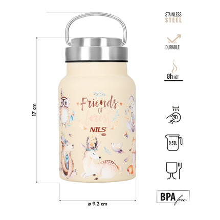 Steel Water Bottle, 520ml, Forest Green