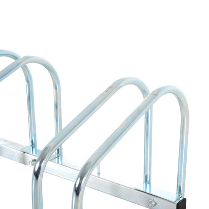 Steel bicycle rack - floor and wall mount, fits up to 6 bicycles