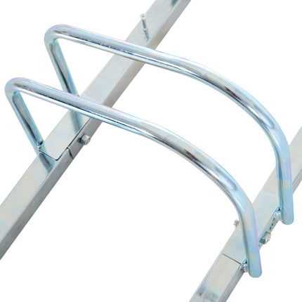 Steel bicycle rack - floor and wall mount, fits up to 6 bicycles