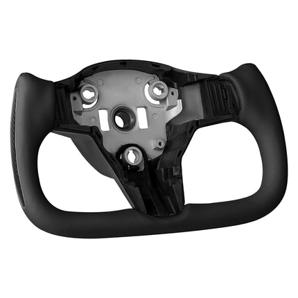 Steering Wheel, Heated Carbon Fiber D-Shape, Leather Grip