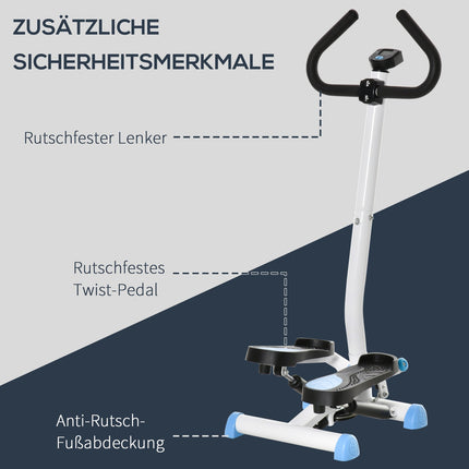 Fitness Swing Stepper with handle, LCD, 100 kg capacity