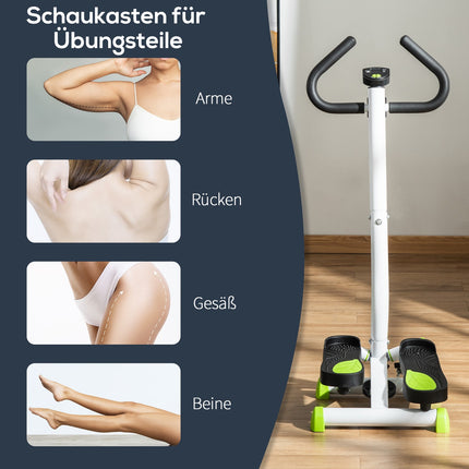 Stepper with LCD, Handle - Steel, Supports 100 kg