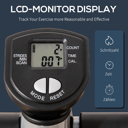 Exercise bike with adjustable speed and LCD display