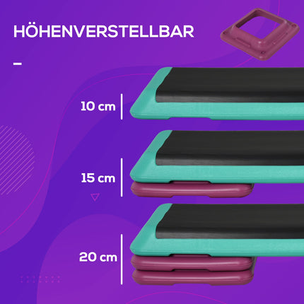 Adjustable Aerobic Stepper, Anti-Slip surface, 3 heights