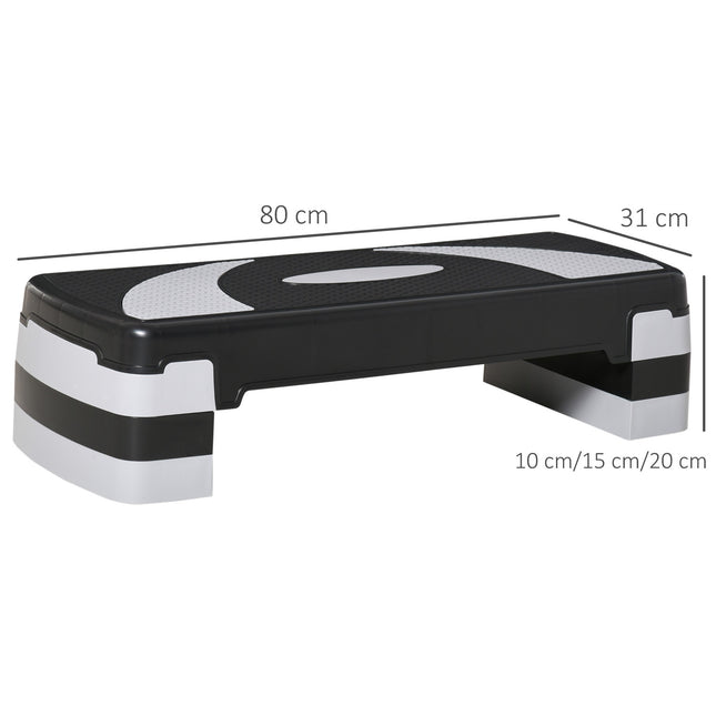 Adjustable Aerobic Stepper, 3 heights, 150 kg capacity