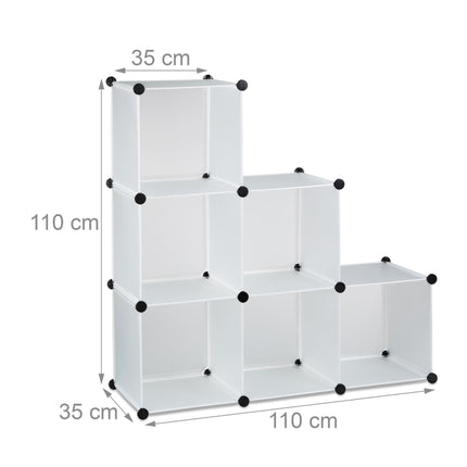 Step shelf 6 compartments for connection