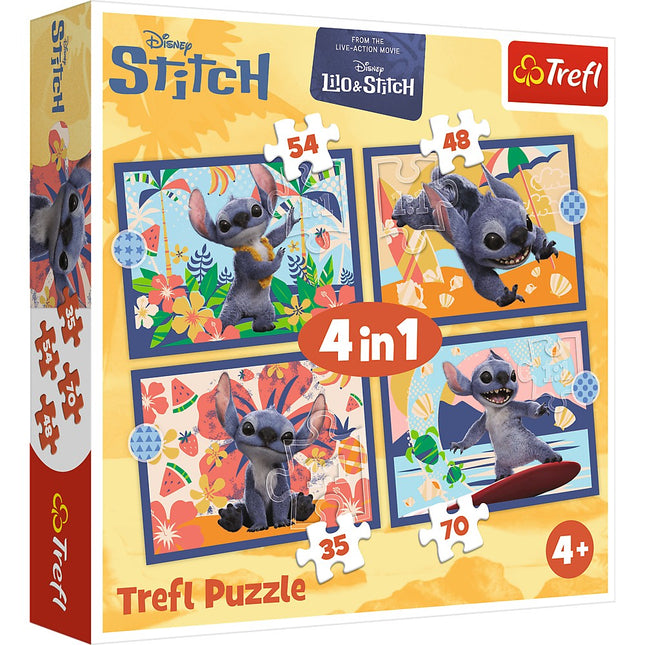Stitch Puzzle Set 4 in 1 for Holidays in Hawaii