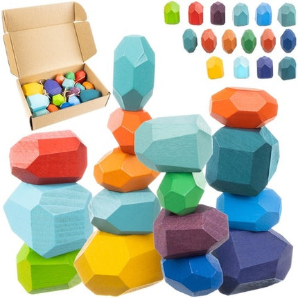 Stones/wooden blocks - 16 pcs. 22475