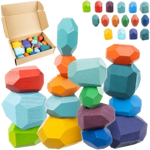 Stones/wooden blocks - 16 pcs. 22475