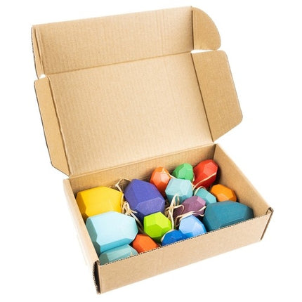 Stones/wooden blocks - 16 pcs. 22475