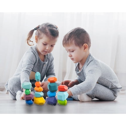 Stones/wooden blocks - 16 pcs. 22475