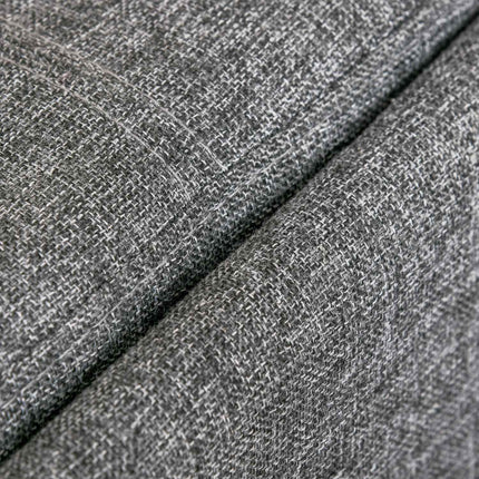 Stool with storage - Covered dark gray linen, 42x42x41 Cm