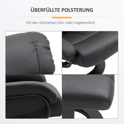 Black massage stool - 76x80x102 cm Adjustable height