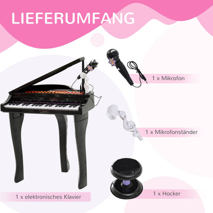 Musical children's stool - black, durable and comfortable