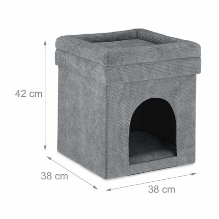 Stool for cat cave in grey