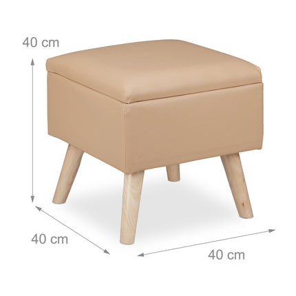 Stool with storage space Artificial leather