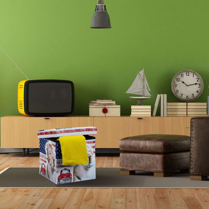 Stool with storage space Trend motif