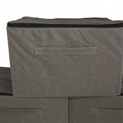 Storage Bags Set of 3 – Fabric, Zip Closure, Handles