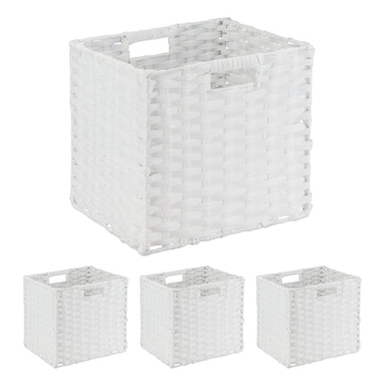 Storage Baskets Set of 4 – Durable Plastic Organisers