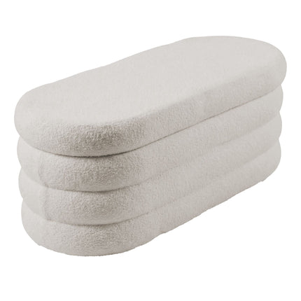 Storage Bench, Teddy Fabric Upholstery – Padded Seat