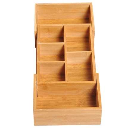 Bamboo storage box, pull-out box, natural