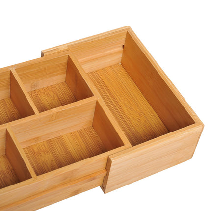 Bamboo storage box, pull-out box, natural