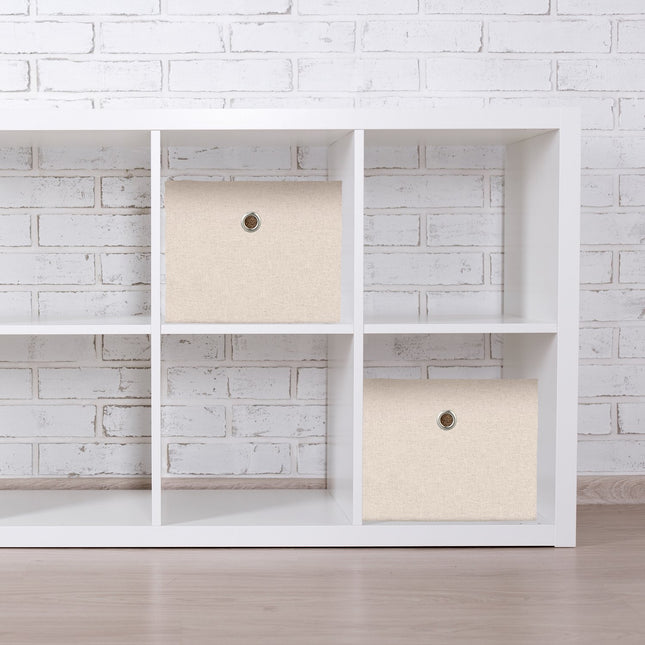 Storage Boxes Set of 2 – Multi-Color Fabric Organizers