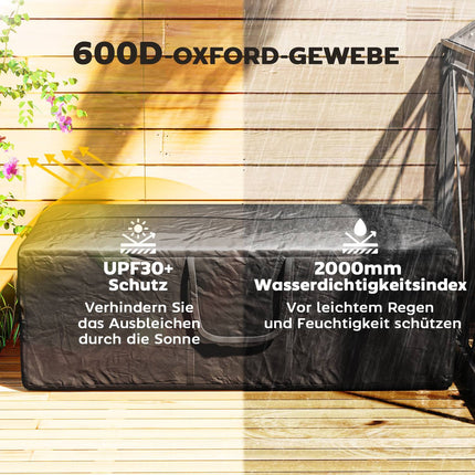 Black 840L Waterproof Camping Storage Bag, UV30+, Heavy Duty