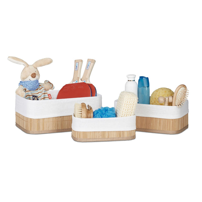Storage basket bathroom 3 parts