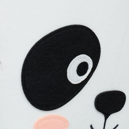 Storage basket in felt with animal motifs