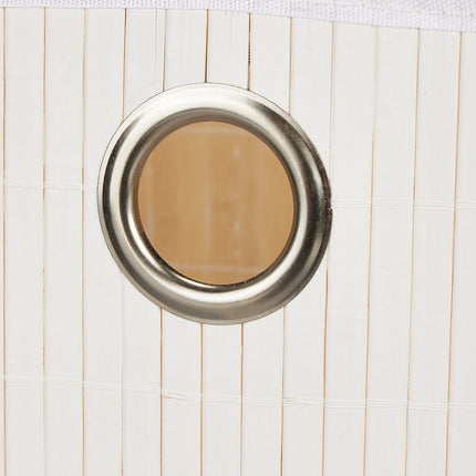 Storage basket in white bamboo