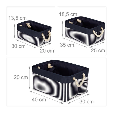 Storage baskets 3 sizes in one set