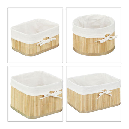 Storage baskets Set of 4 Bamboo