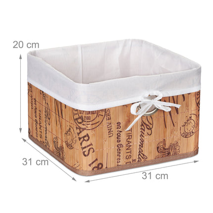 Storage basket with Paris print