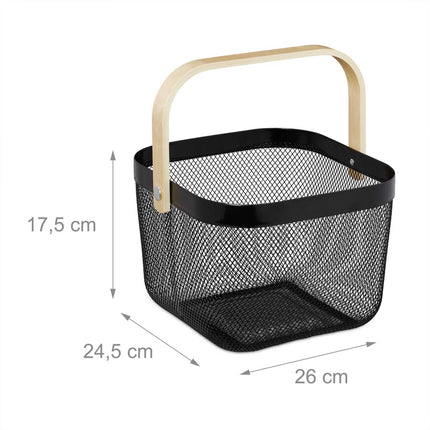 Storage basket with handle