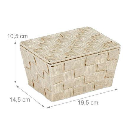 Storage basket with lid