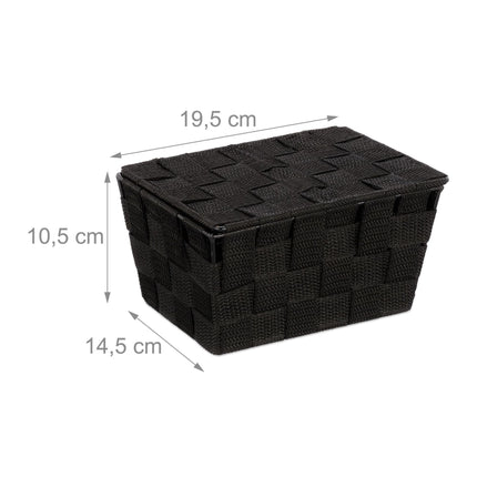 Storage basket with lid