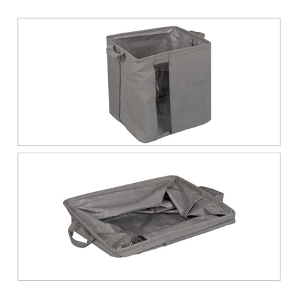 Storage basket with viewing window