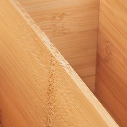 Storage box in bamboo 2 compartments