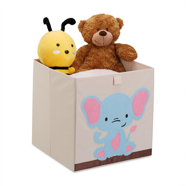Storage box with elephant motif