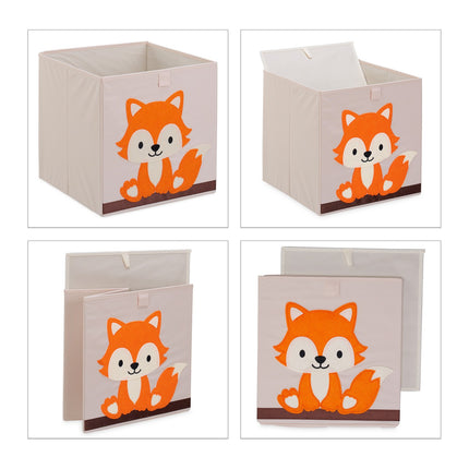 Storage box with fox motif