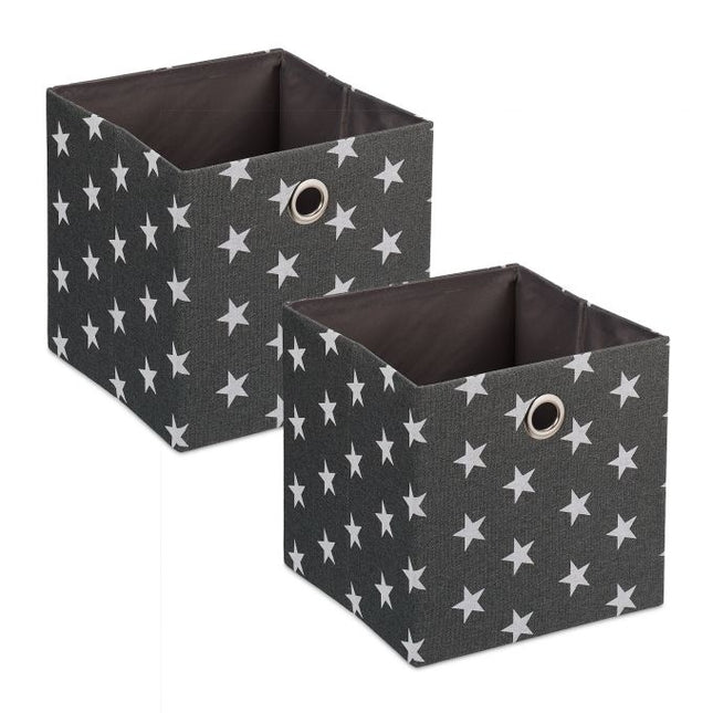 Storage box with stars in a set of 2