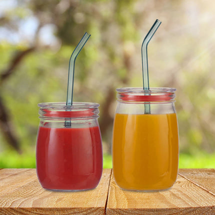Storage jars with lids in sets of 4