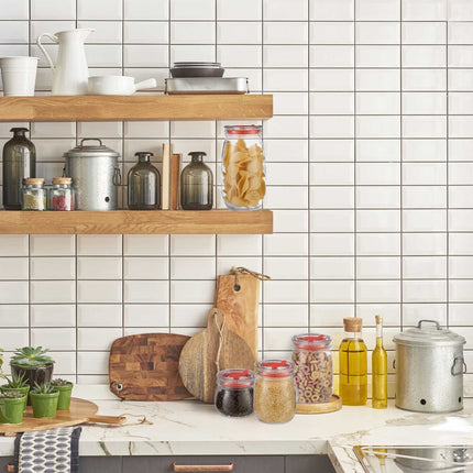 Storage jars with lids in sets of 4