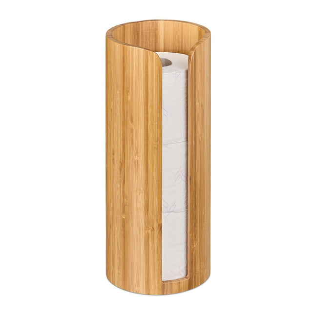 Opbergen van toiletrollen in bamboe