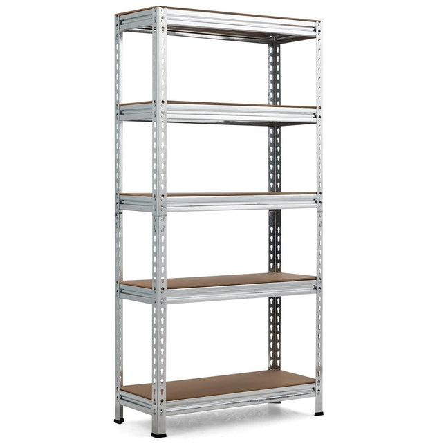 Storage rack with 5 adjustable shelves, heavy-duty rack, load capacity up to 500 kg, 150 x 75 x 30 cm