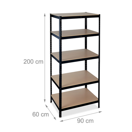 Storage shelf 1325 kg black