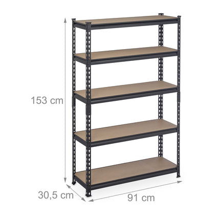 Storage shelf 1800 kg black