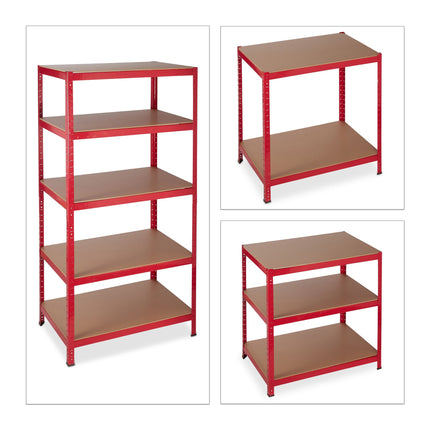 Storage shelf 180x90x60 red
